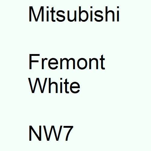 Mitsubishi, Fremont White, NW7.